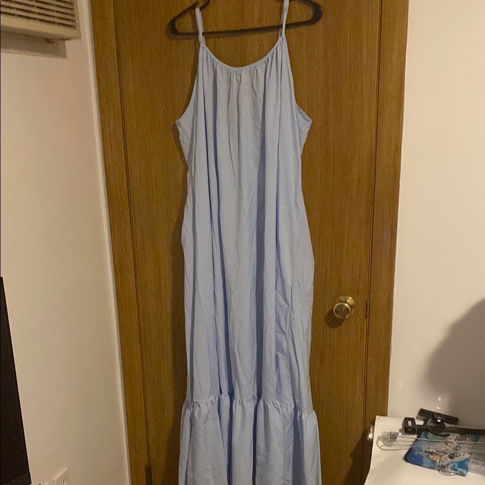 Elegant Blue Maxi Dress
